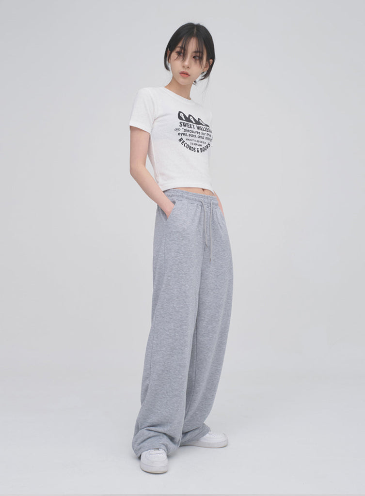 Rosesand - Low Rise Striped Loose-Fit Wide-Leg Sweatpants | YesStyle